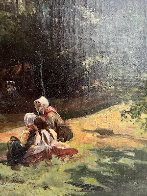 Hermanus Willem Koekkoek - Gezelschap in het bos kopen? Bied vanaf 1200!
