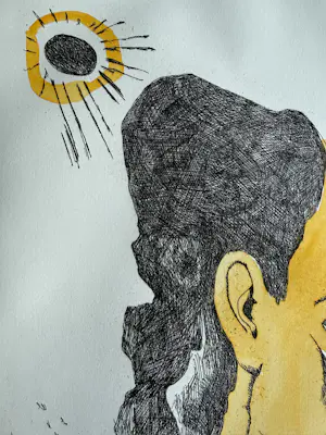 Lucebert - Ets met aquarel | 'Das Dorli, naar Ernst Ludwig Kirchner' | 1993 kopen? Bied vanaf 200!