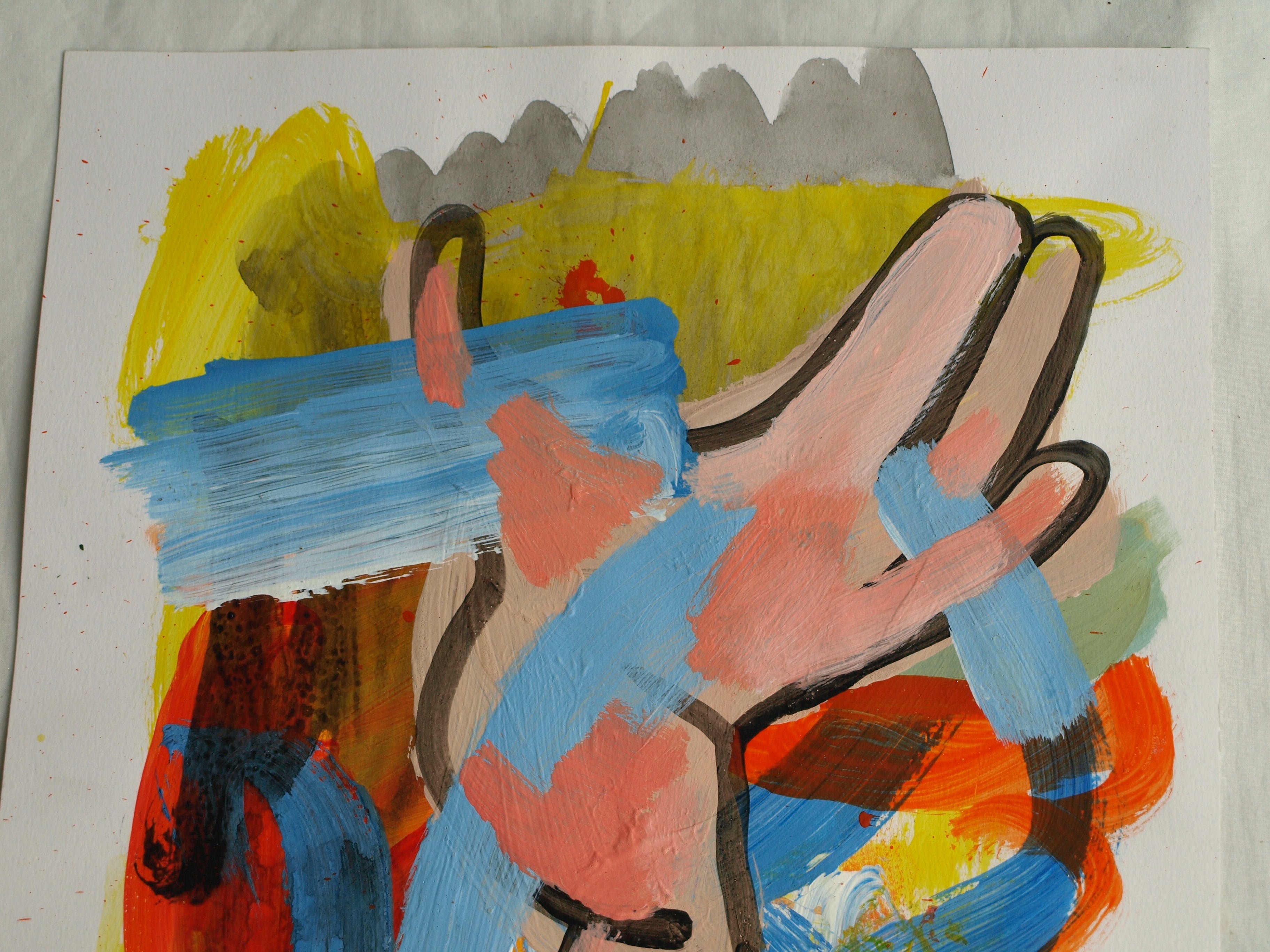 Peter Klashorst - Acrylverf op papier – Abstract 12 - 2016 kopen? Bied vanaf 35!