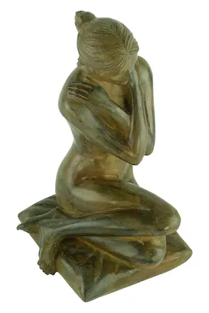 Pierre Chenet - Bronzen beeld van vrouwelijk naakt met gekruiste armen kopen? Bied vanaf 295!