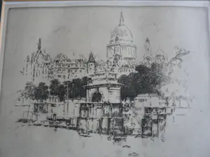 Joseph Pennell - Ets, St. Paul's over Temple stairs kopen? Bied vanaf 20!
