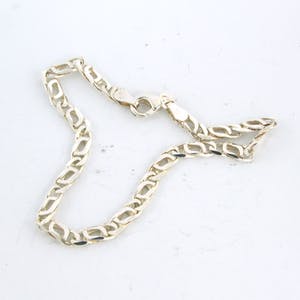 Zilveren armband schakelmodel falkenoog - 19 cm lang kopen? Bied vanaf 1!