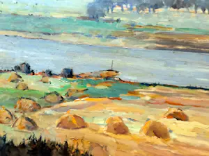 Ben van Londen - Gezicht op de Nederrijn vanaf de Grebbeberg bij Rhenen kopen? Bied vanaf 350!