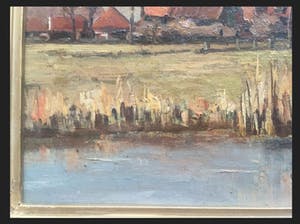 Jo van Lookeren -van Naerssen - Hollands landschap met huizen langs de ringvaart kopen? Bied vanaf 1!