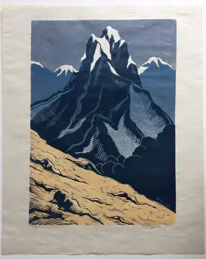 AcheterDick van Luijn - Berglandschap - linodruk uit 1960? Enchérissez de 110!