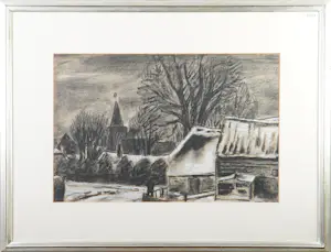 Leo Gestel - Blaricum in de sneeuw kopen? Bied vanaf 800!