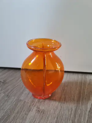 Royal Leerdam - Oranje vaasje kopen? Bied vanaf 125!