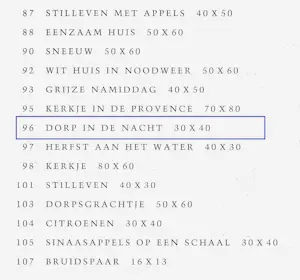 Toon Hermans - Dorp in de nacht, olieverf op doek (zeer mooi ingelijst) kopen? Bied vanaf 1695!