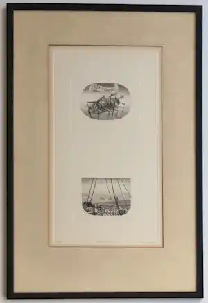 Gerard van Rooy - handgesigneerde ets/blinddruk | 'Hoogstandje' | 1970 (INGELIJST) kopen? Bied vanaf 70!