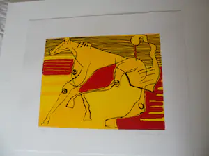 Peter Diem - Zeefdruk, Paarden kopen? Bied vanaf 35!