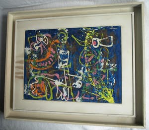 Hans Ittmann - Ingelijst, olieverf op papier , Optie – 47 x 57 cm - ca. 1955-1960 kopen? Bied vanaf 1!