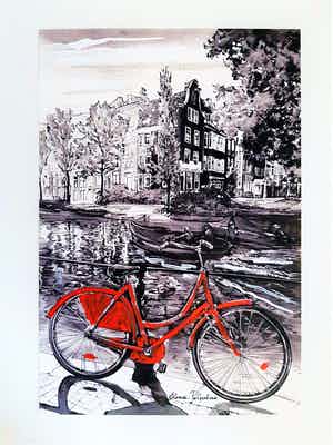 Elena Polyakova - Elena Polyakova - Red bike in Amsterdam verkocht voor € 55!