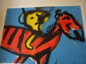 Herman Brood - “Zebra” - kleuren zeefdruk, gesigneerd, oplage 100 kopen? Bied vanaf 175!