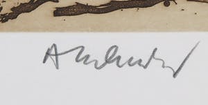 Pierre Alechinsky - Ets en aquatint, Ets met met boekje ''Archèmes'' van Michel Sicard kopen? Bied vanaf 1!