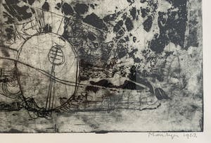 Jan Montyn - ets - titel onbekend - 1962 (ZELDZAAM VROEG WERK) kopen? Bied vanaf 175!