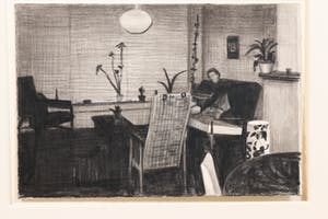 Marcel van Eeden - Vrouw in een interieur - originele potloodtekening kopen? Bied vanaf 675!