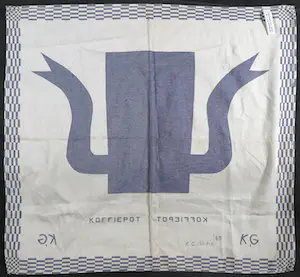 Klaas Gubbels - Handgesigneerde theedoek, Koffiepot - SBK Gelderland kopen? Bied vanaf 100!