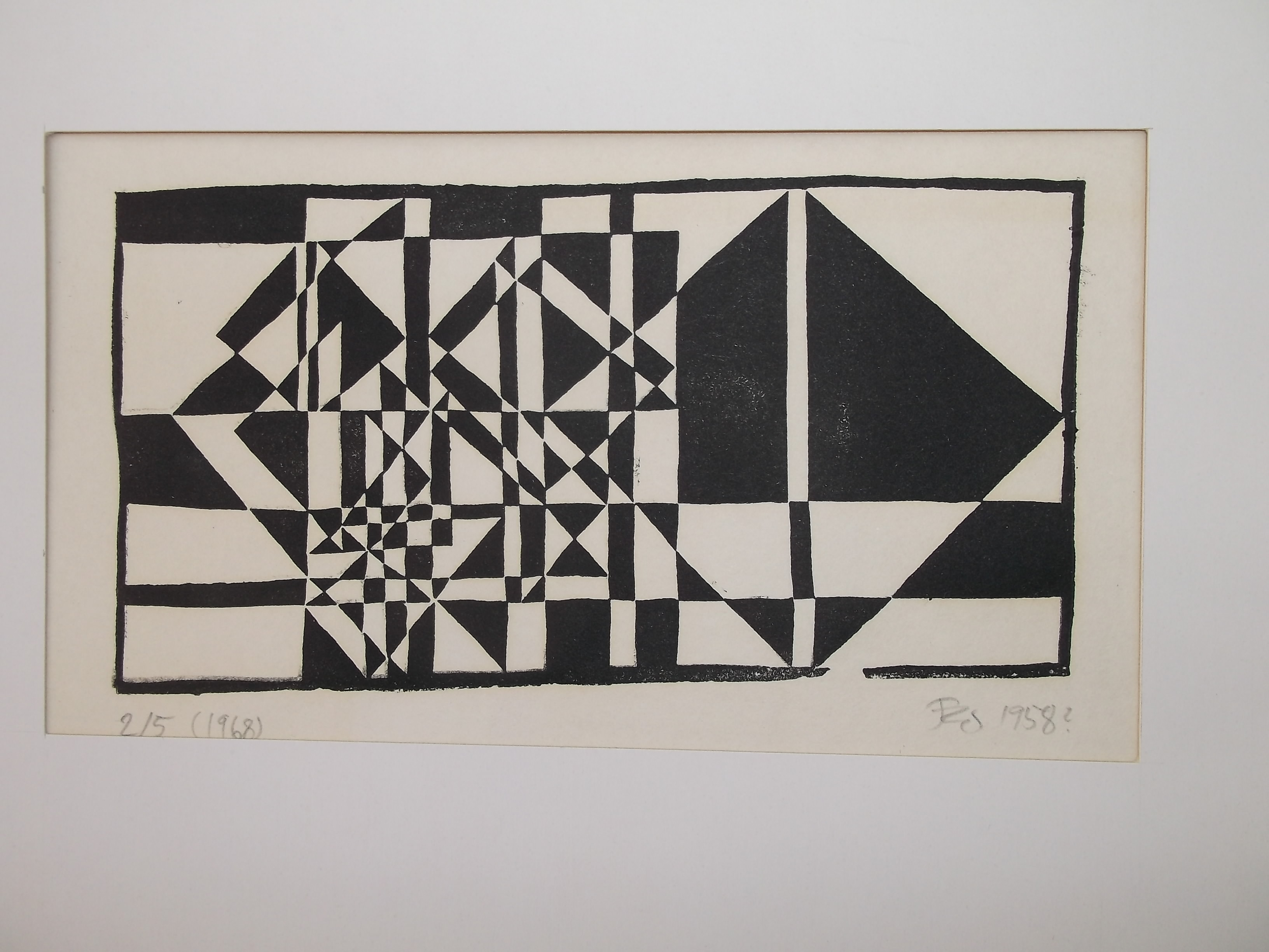 Franz Joseph van der Grinten - houtsnede, zonder titel, 1968 verkocht voor € 25!