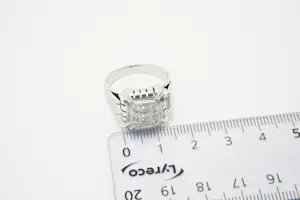 63 - Exclusieve 18Kt goud & diamanten ring - brilliant en achtkant - 0.30ct kopen? Bied vanaf 480!