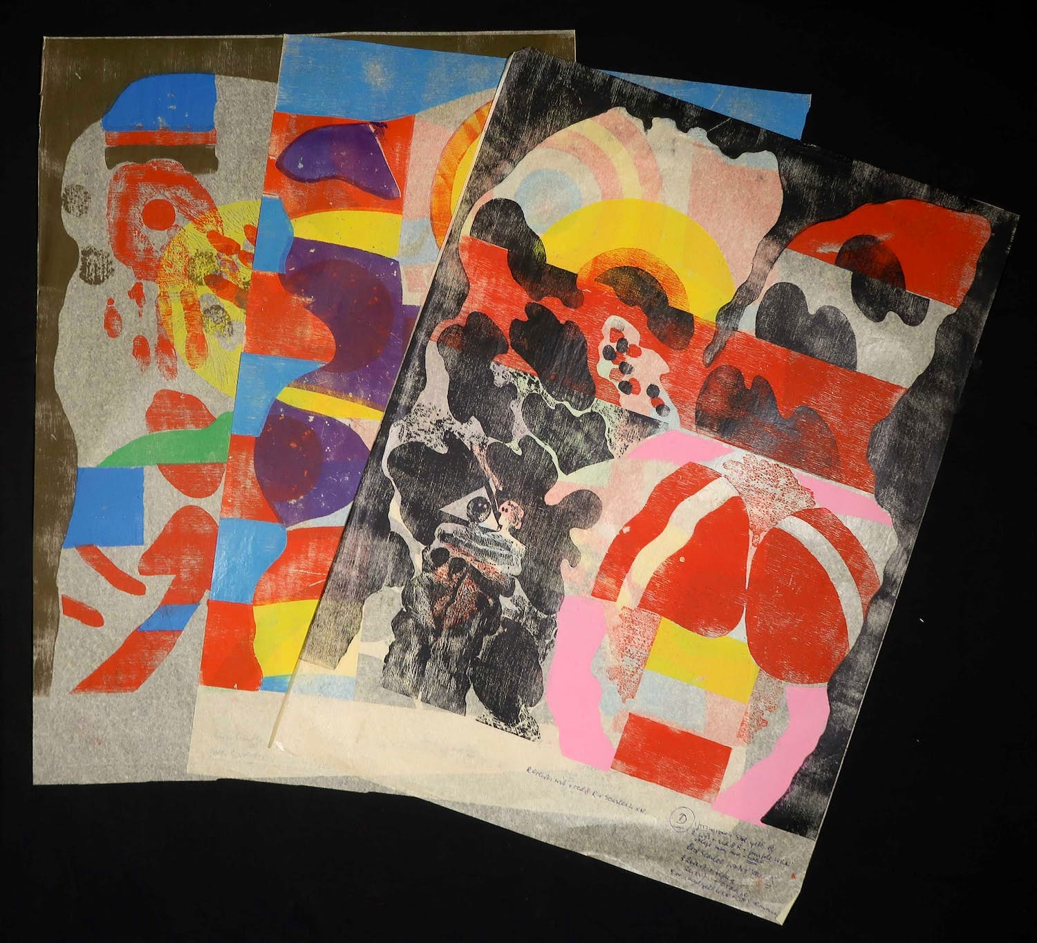 Jef Diederen - Houtsnede, Lot met drie proefdrukken kopen? Bied vanaf 35!