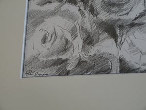 Fon Klement - Ingelijste tekening , Bloemstilleven met Rozen III - 2000 kopen? Bied vanaf 100!