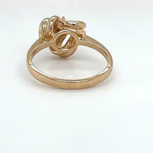 Verspielter Ring in 14 Karat (585) Gelbgold mit hochfeinen Brillanten TW kopen? Bied vanaf 220!