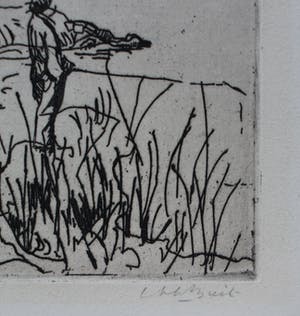 Thijs Buit - ets: IJssel - 1959 kopen? Bied vanaf 55!