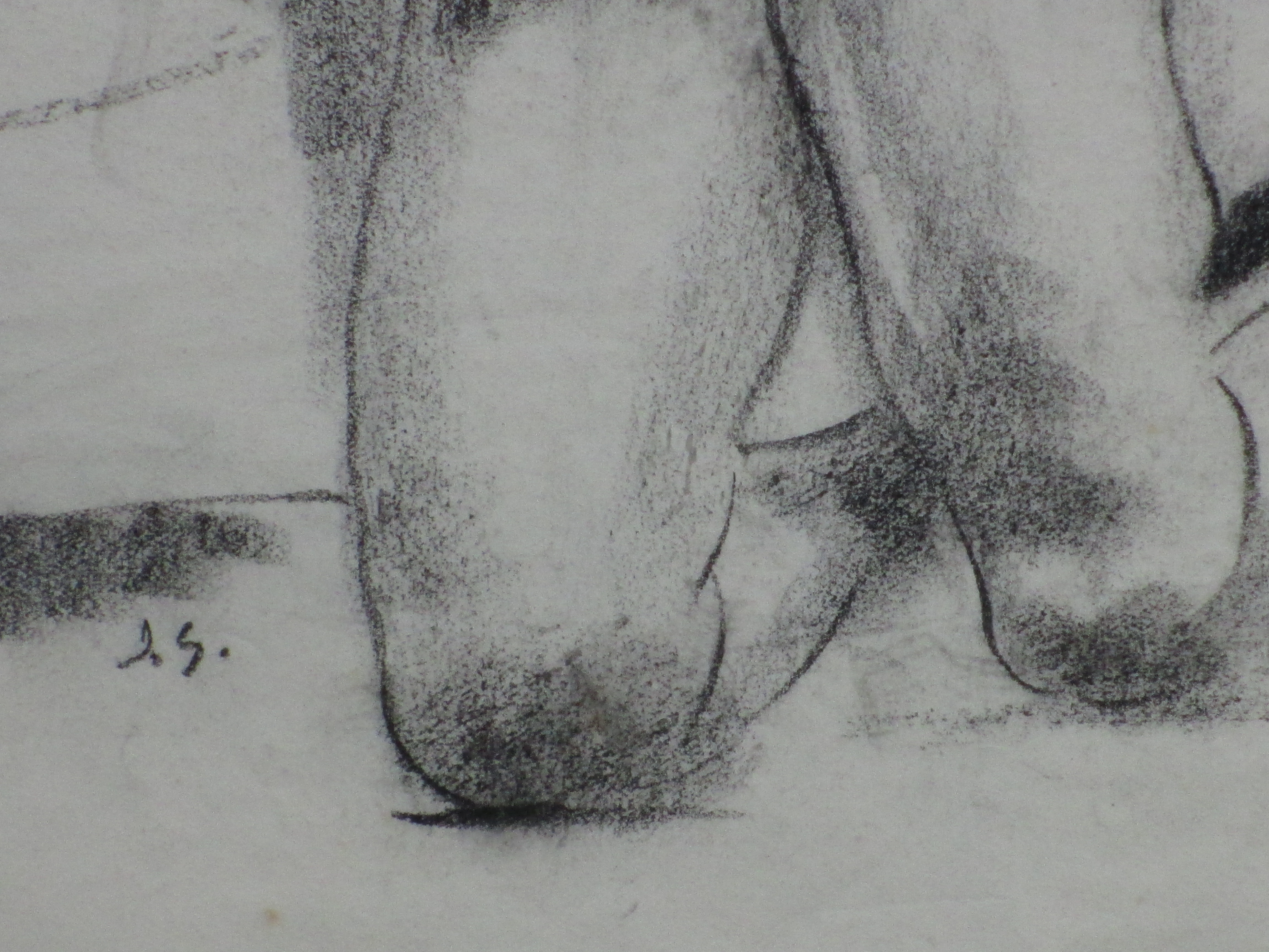 Niet of onleesbaar gesigneerd - Zittend Naakt - Tekening kopen? Bied vanaf 1!