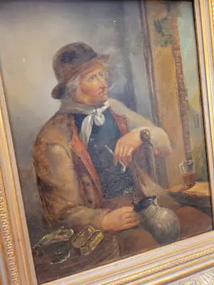 Henricus Engelbertus Reijntjens - Een pijprokende man bij een venster kopen? Bied vanaf 480!