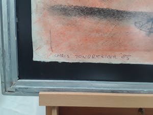 Chris Tonbreeker - Vrouw figuur no:2 krijttekening,naakt kopen? Bied vanaf 50!