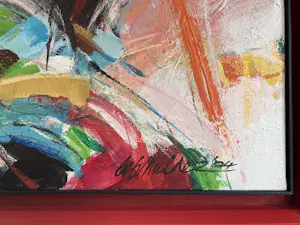 Beb Mulder - Rood (drieluik) kopen? Bied vanaf 2000!