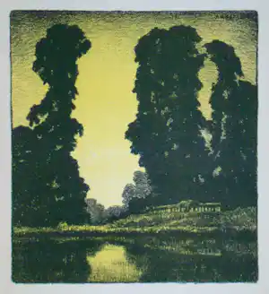 Buy Pierre Abattucci - Parc Coin - 1931 - Originele lithografie - Gesigneerd? Bid from 50!
