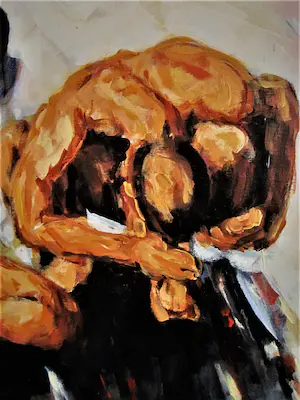 Niet of onleesbaar gesigneerd - GROOT Olieverf op doek "naakte mannen op strand" - fraai ingelijst kopen? Bied vanaf 1!