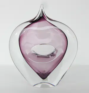 Studio Ahus - (Anne Dreutler), Paars glasobject kopen? Bied vanaf 150!