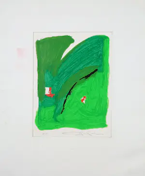 Gerard Bijnens - Zeefdruk, Abstracte compositie kopen? Bied vanaf 1!