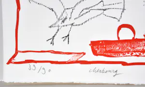 Pierre Alechinsky - Cherbourg - Lithografie - Gesigneerd - 1995 kopen? Bied vanaf 950!