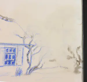 Jaap Min - Krijt- & inkttekening, Boerderij kopen? Bied vanaf 100!