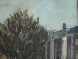 Dineke van Tongeren - Gouache , Stadsgezicht – gesigneerd & ingelijst – 1972 kopen? Bied vanaf 40!