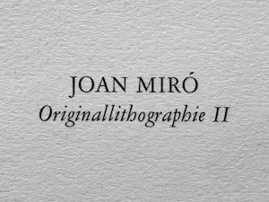 Joan Miro - "Litografía original II" 1970. Werkverzeichnis Cramer 160; Mourlot 858 kaufen? Bieten Sie von 95!