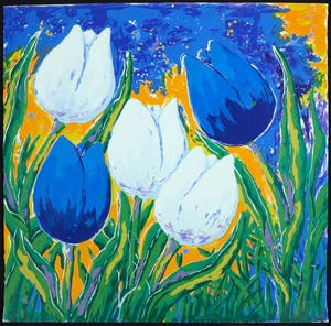 Roel Hofman - Zeefdruk, Tulpen IV kopen? Bied vanaf 10!