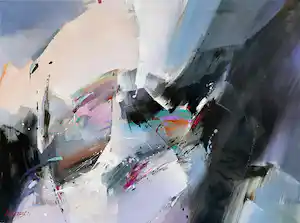 Wilfred Lang - Abstract acryl op doek - 23370 verkauft für € 95!
