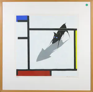 Peter Bastiaanssen - Zeefdruk, Yapping Mondriaan - Ingelijst kopen? Bied vanaf 250!