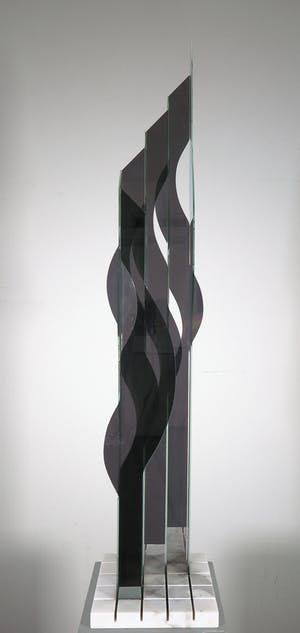 Renato Santarosso - Groot object van gespiegeld glas, Modula III kopen? Bied vanaf 400!