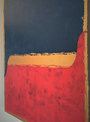 John Foppen - Blue over Red By Gold ........# K 04. XL . GROOT. kopen? Bied vanaf 175!