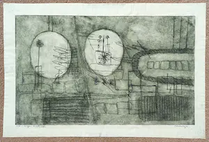 Jan Montyn - Hommage aan Heyboer, aquatint ets kopen? Bied vanaf 125!