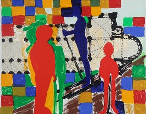 Cees Dolk - Zeefdruk, Figurenplan 1 kopen? Bied vanaf 35!