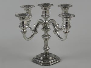 Curiosa - 4- armige verzilverde BMF kandelaar kopen? Bied vanaf 1!