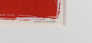 Hans Vanhorck - Zeefdrukken, Tweeluik Rood - Ingelijst kopen? Bied vanaf 1!
