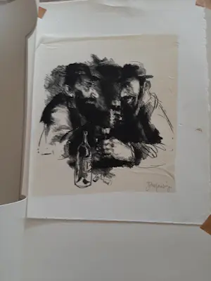 Jan Mensinga - Litho, scènes uit het caféleven kopen? Bied vanaf 35!
