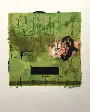 Rik van Iersel - expressionistische zeefdruk - 1998 verkocht voor € 50!